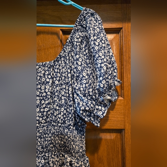 Shein, Women's size Large, Mini Dress,Blue Perfect Shape, Never Worn, Polyester - Picture 6 of 8